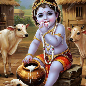 Lord Krishna Artwork – Sacred Playfulness