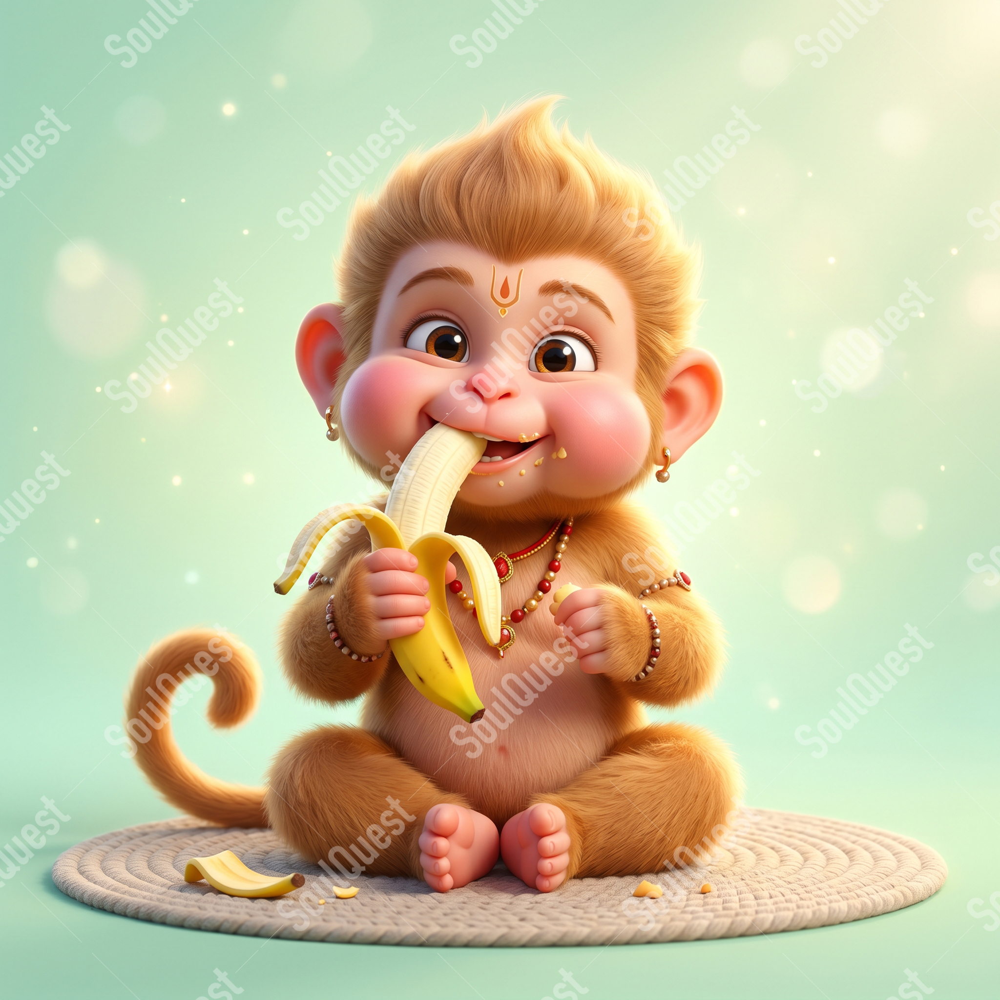 3D Divine Lord Hanuman Artwork – Sacred Power