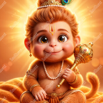 3D Divine Lord Hanuman Artwork – Sacred Discipline