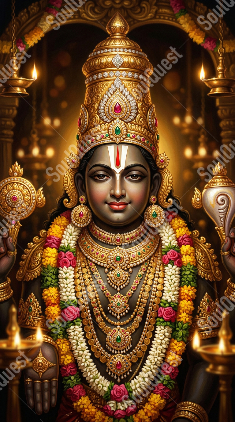 Divine Lord Venkateswara Artwork – Eternal Grace