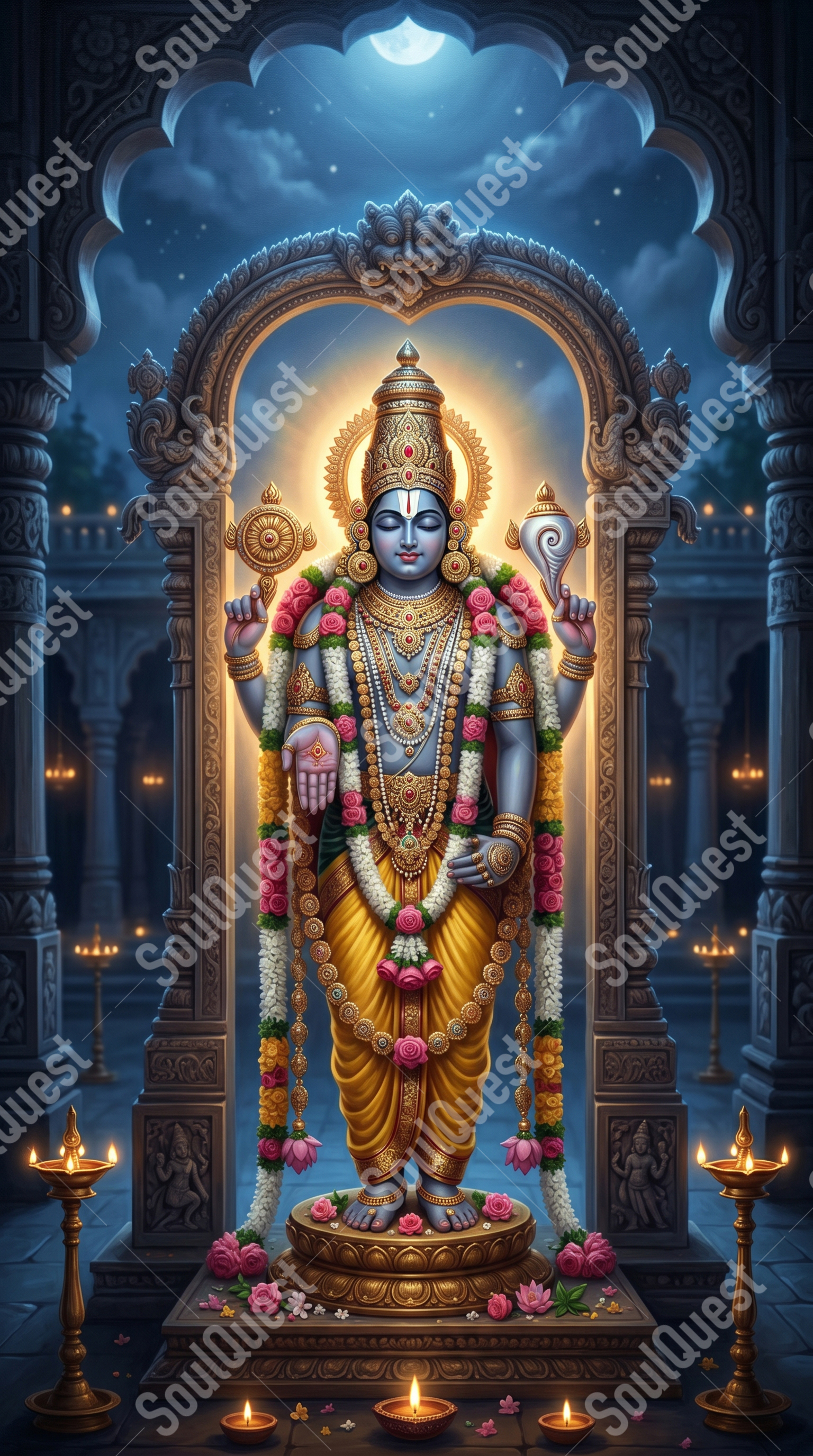 Divine Lord Venkateswara Artwork – Sacred Prosperity