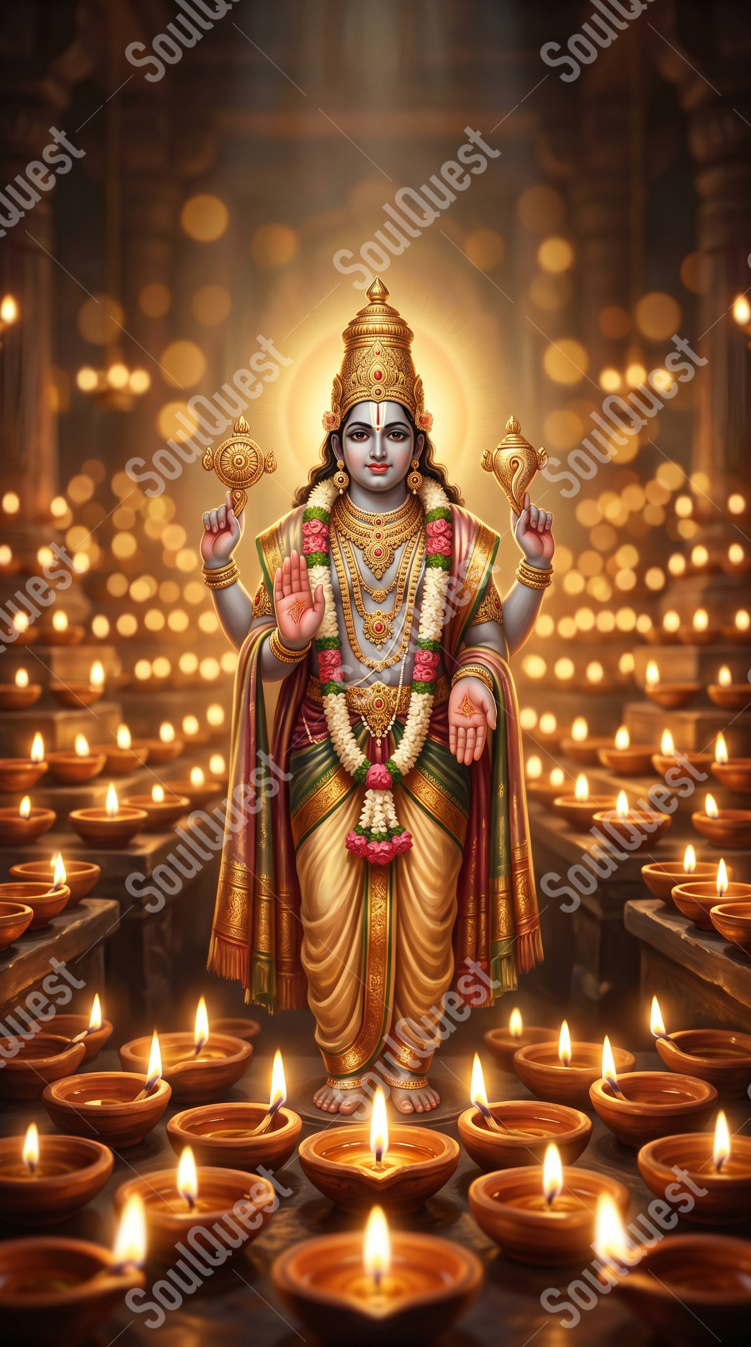 Divine Lord Venkateswara Artwork – Sacred Devotion