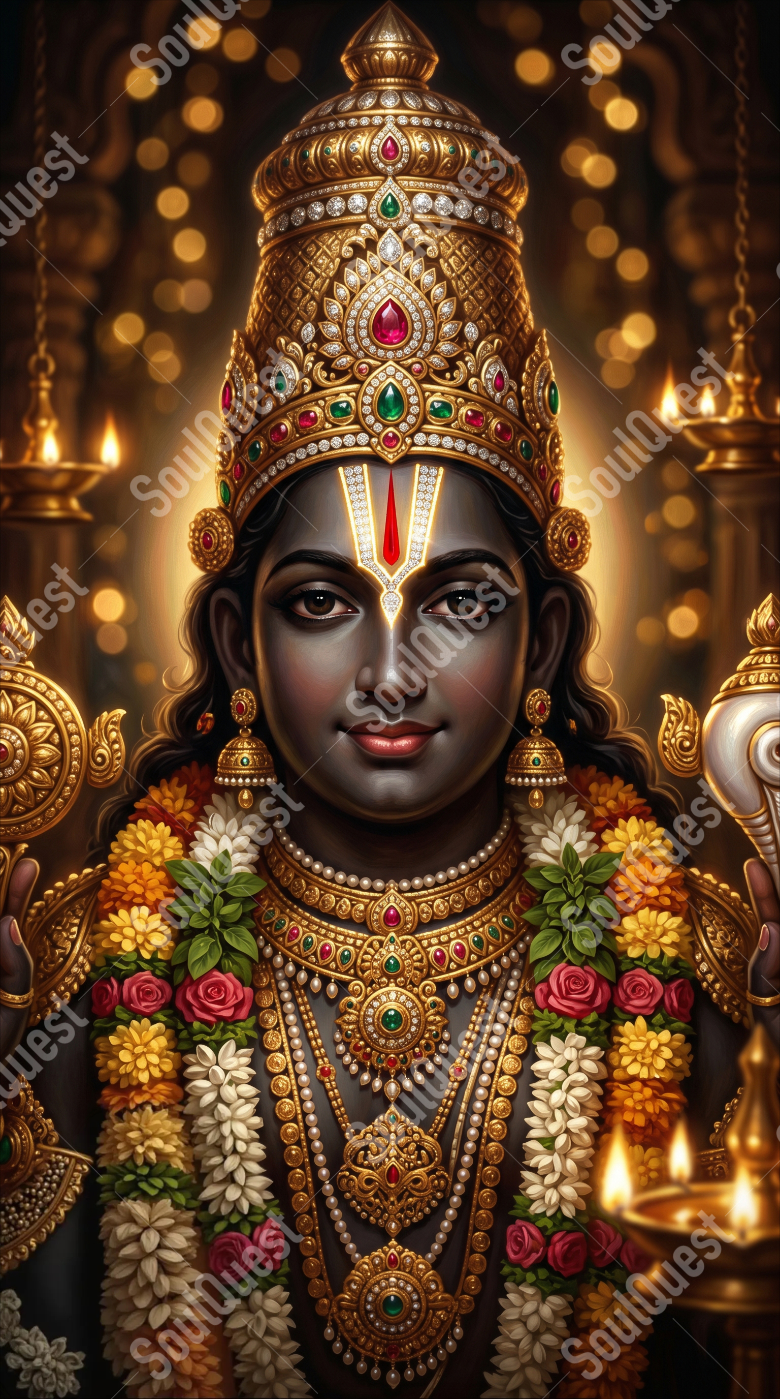 Divine Lord Venkateswara Artwork – Eternal Support