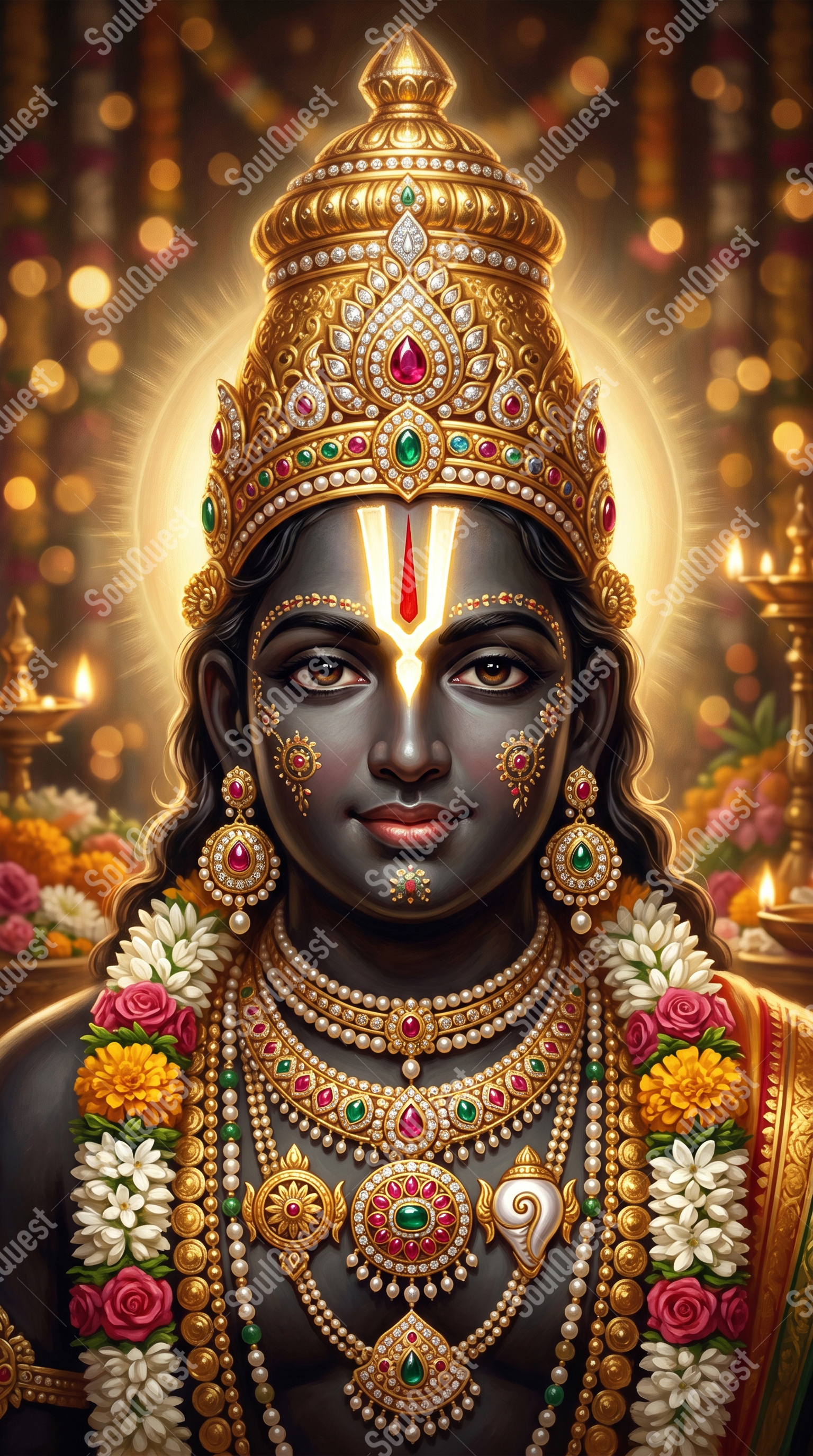 Divine Lord Venkateswara Artwork – Sacred Strength