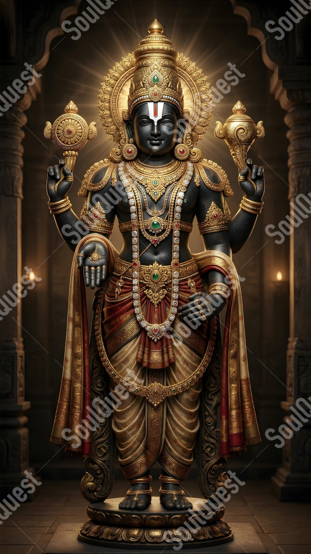 Divine Lord Venkateswara Artwork – Spiritual Depth